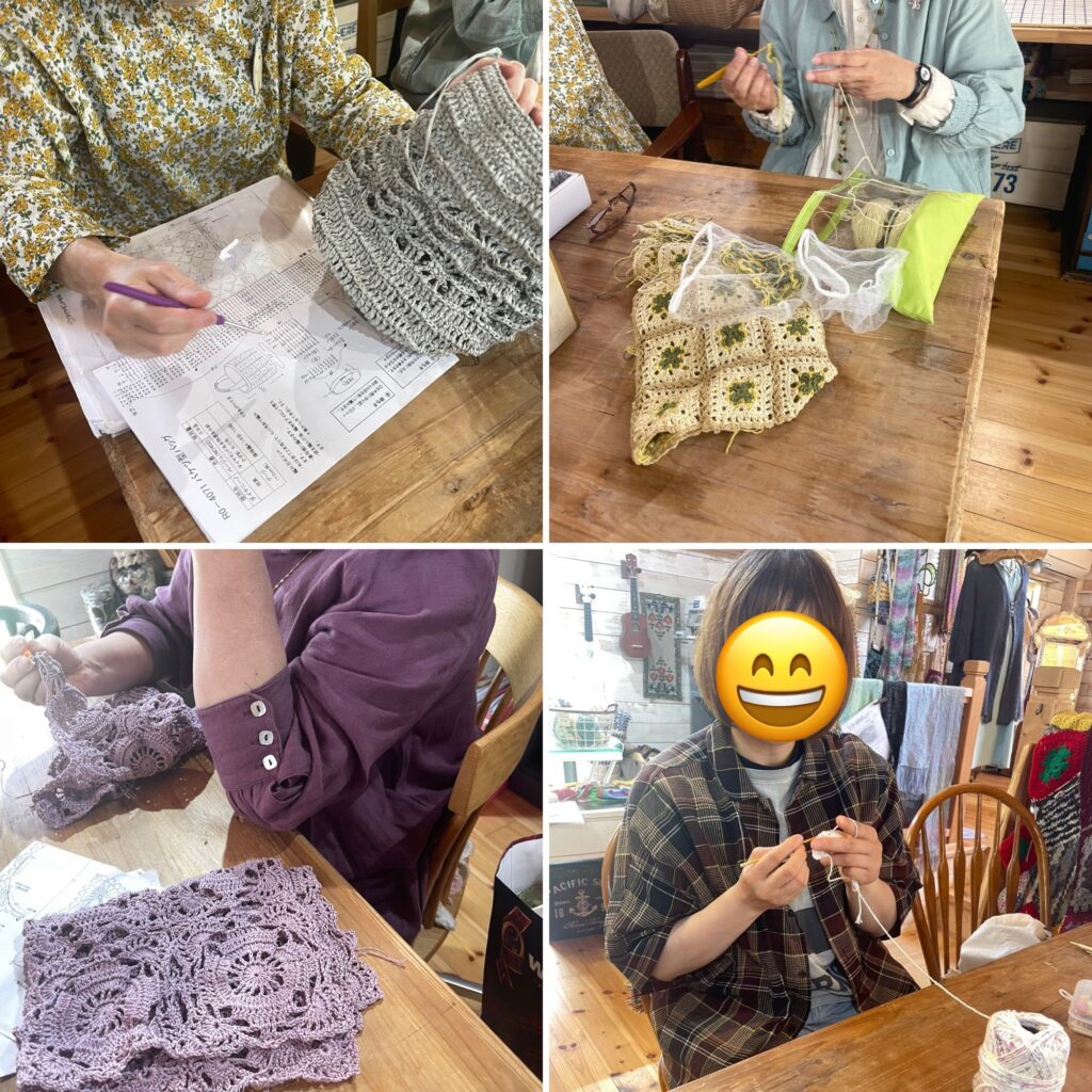 ビーズ教室と編み編みクラブ